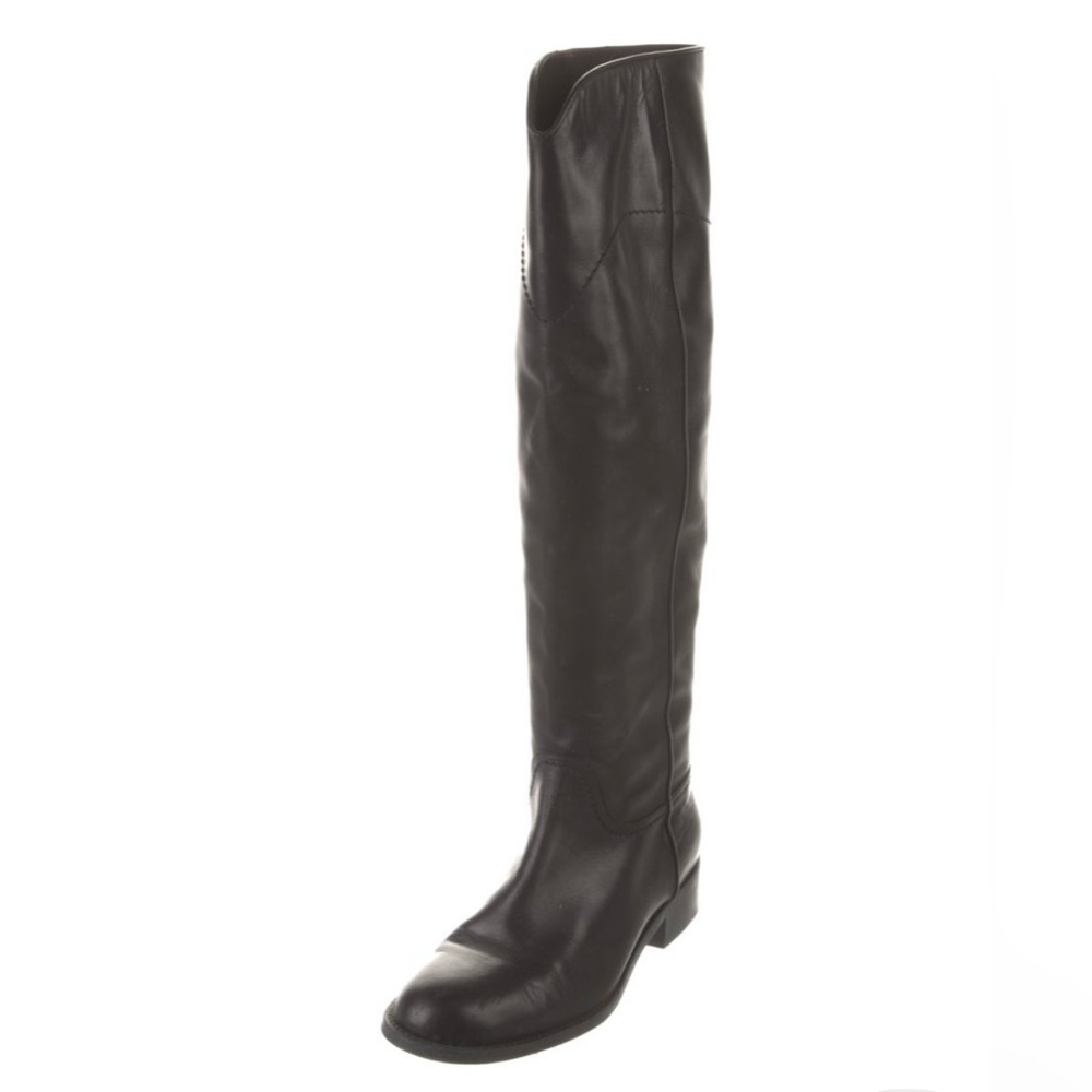Chanel leather knee-high riding boots size IT 39 US 8 - Picture 3 of 6